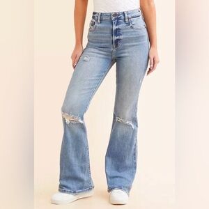 Buckle Hidden Jeans Happi High Rise Flare Stretch Jeans